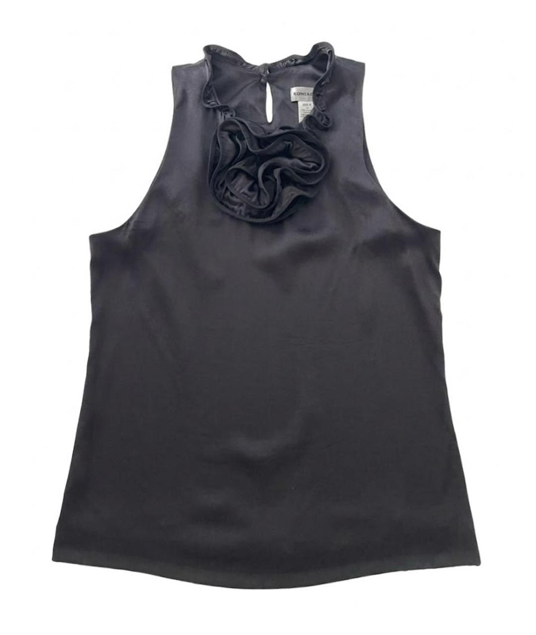 SONIA RYKIEL Черная шелковая майка, фото 1