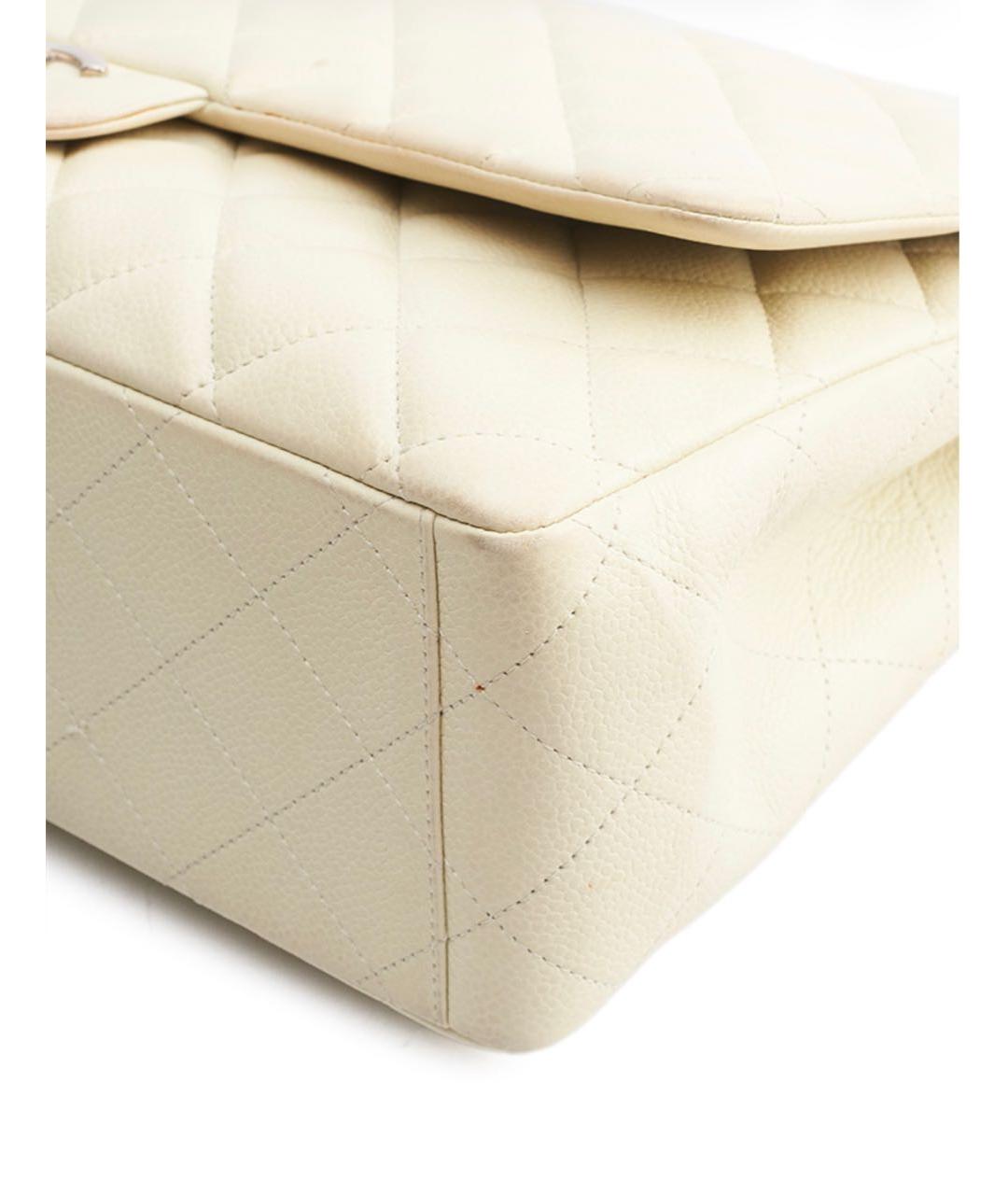 CHANEL Бежевая кожаная сумка через плечо, фото 5