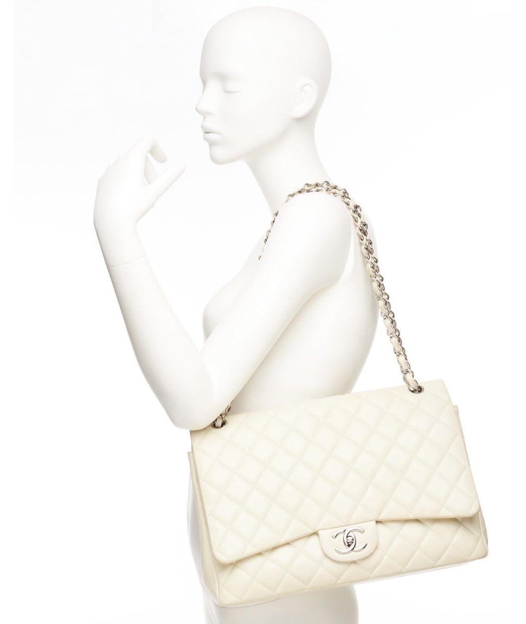 CHANEL Бежевая кожаная сумка через плечо, фото 7