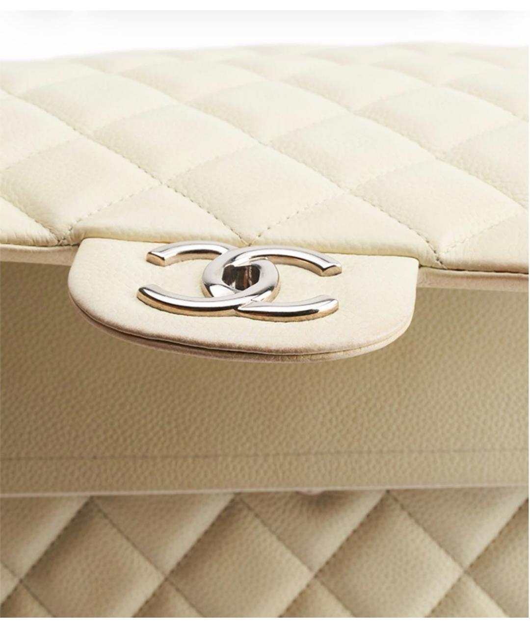 CHANEL Бежевая кожаная сумка через плечо, фото 3