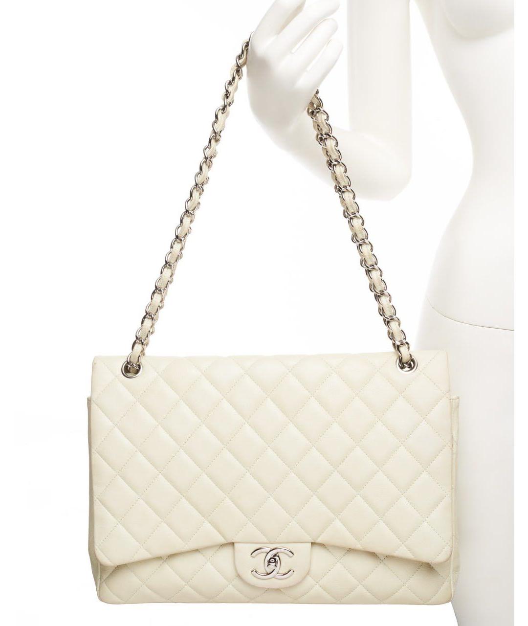 CHANEL Бежевая кожаная сумка через плечо, фото 8