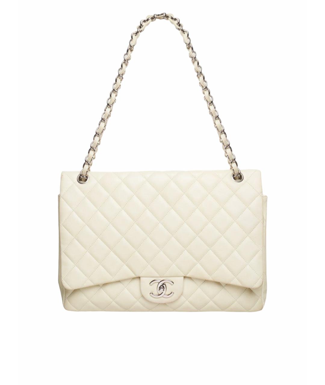 CHANEL Бежевая кожаная сумка через плечо, фото 1