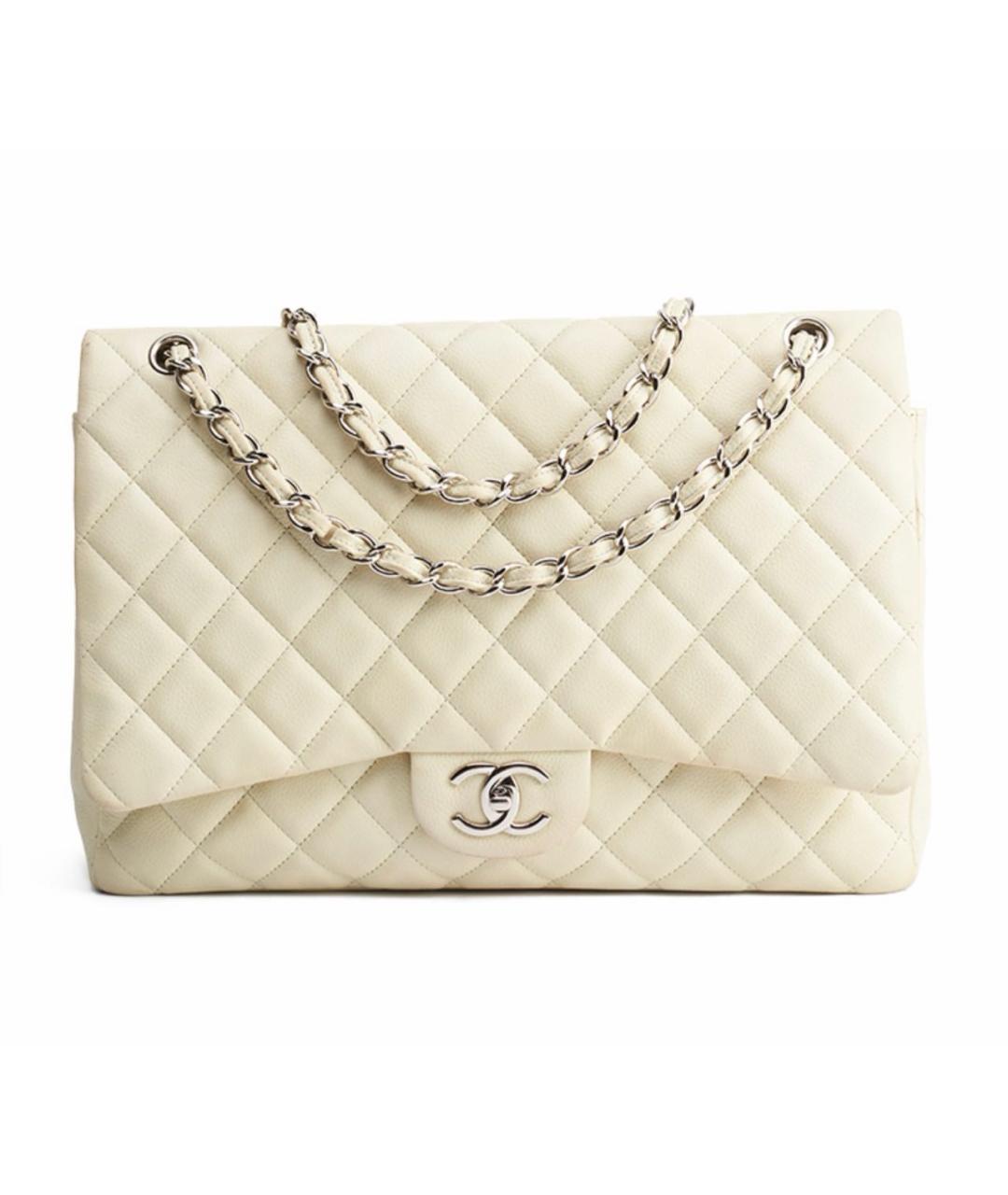 CHANEL Бежевая кожаная сумка через плечо, фото 2