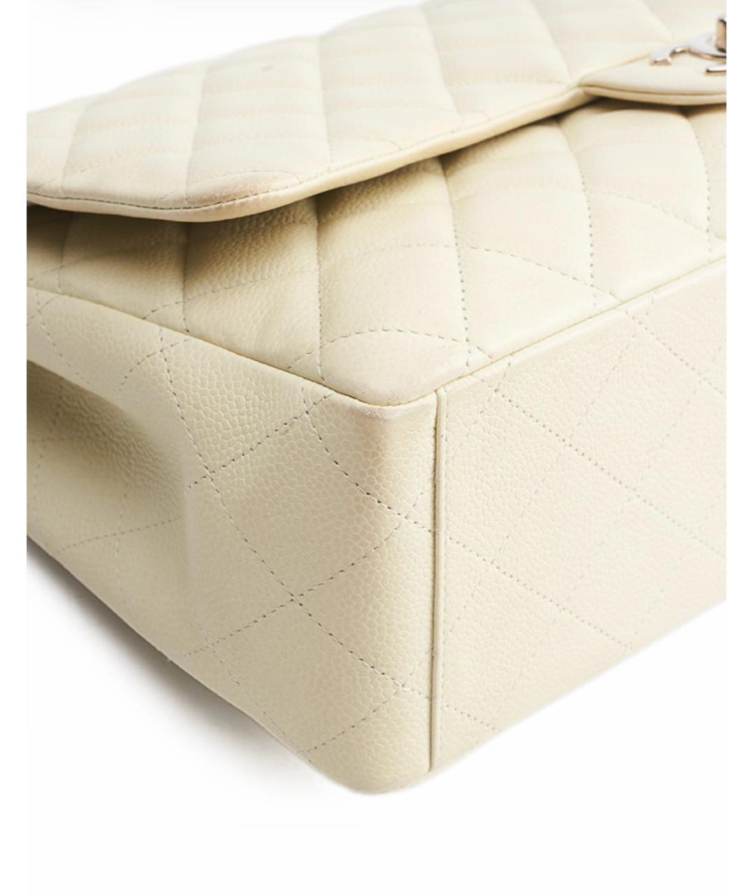 CHANEL Бежевая кожаная сумка через плечо, фото 6