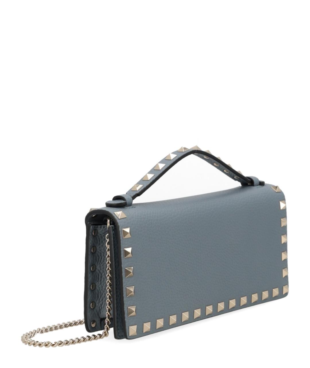 VALENTINO Голубой кожаный кошелек, фото 2