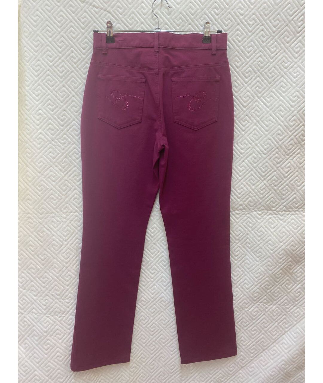 ESCADA Бордовые хлопковые прямые джинсы, фото 2