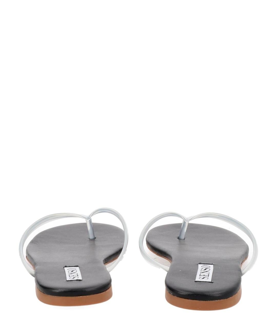 SENSO Черные кожаные шлепанцы, фото 4