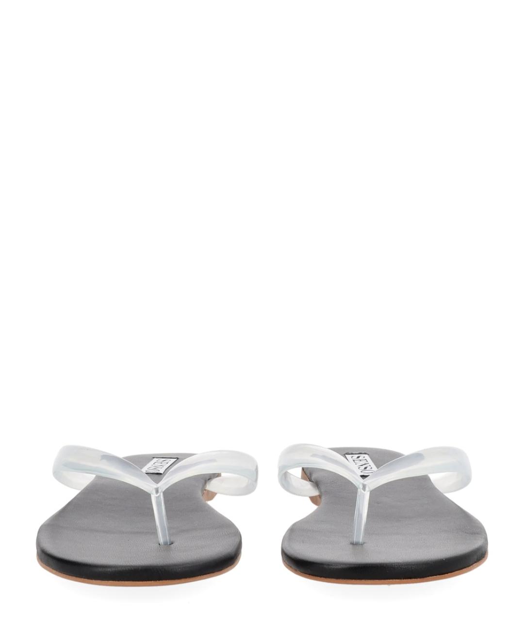 SENSO Черные кожаные шлепанцы, фото 3