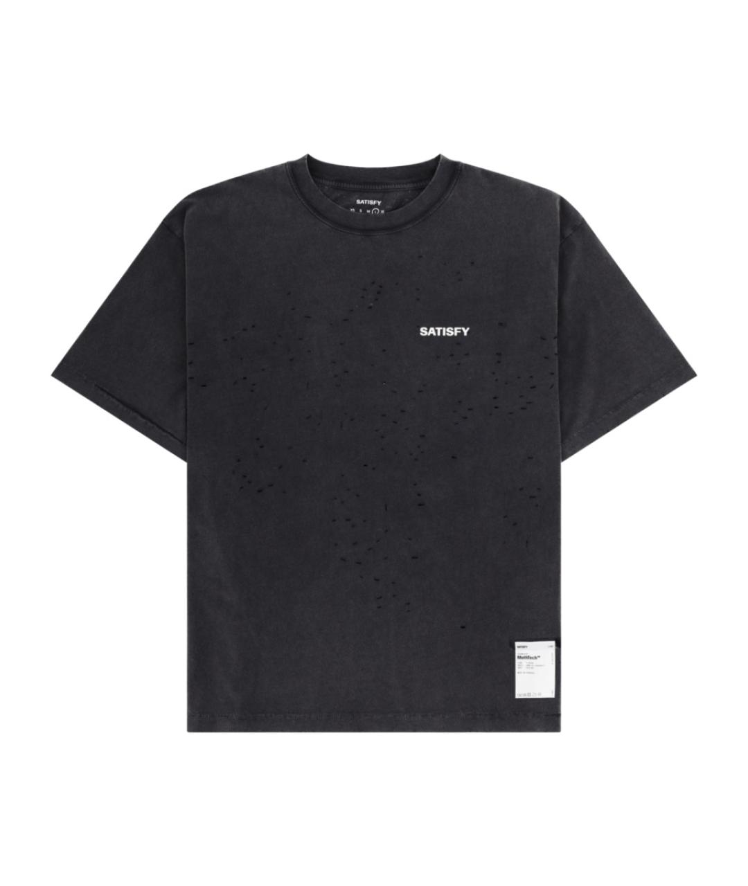 SATISFY Черная хлопковая футболка, фото 1