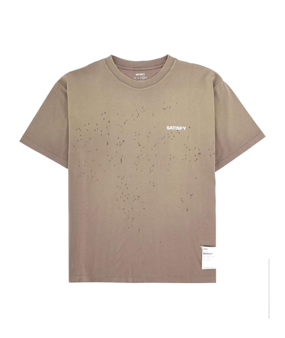 SATISFY Бежевая хлопковая футболка, фото 3