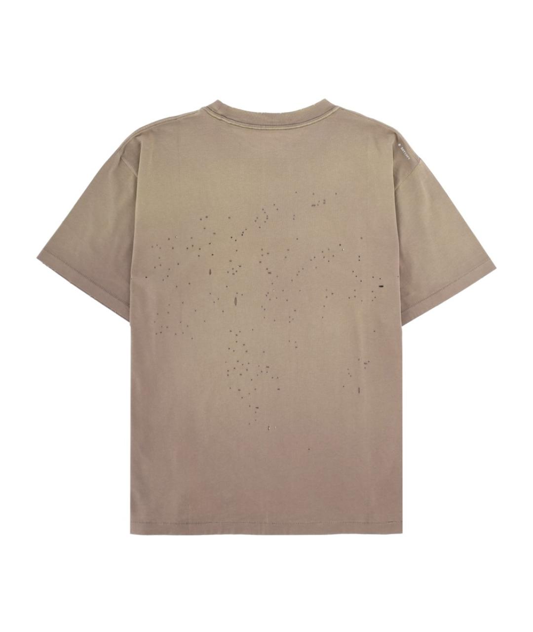 SATISFY Бежевая хлопковая футболка, фото 2