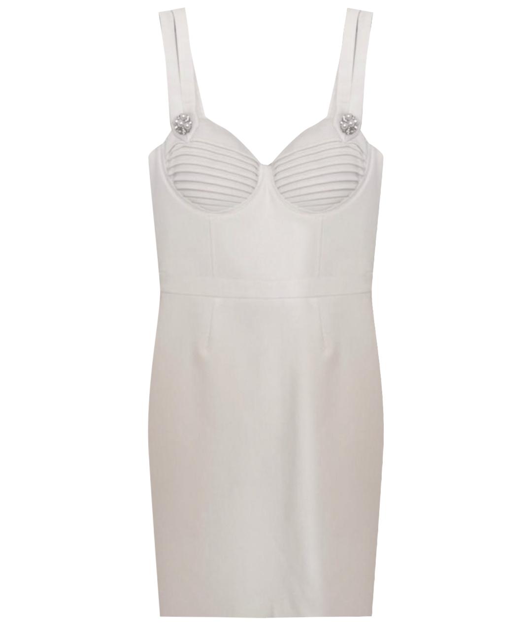 12 STOREEZ Белое вискозное коктейльное платье, фото 1