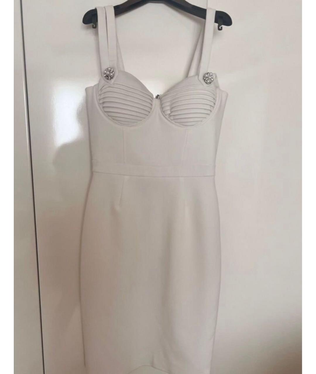 12 STOREEZ Белое вискозное коктейльное платье, фото 4