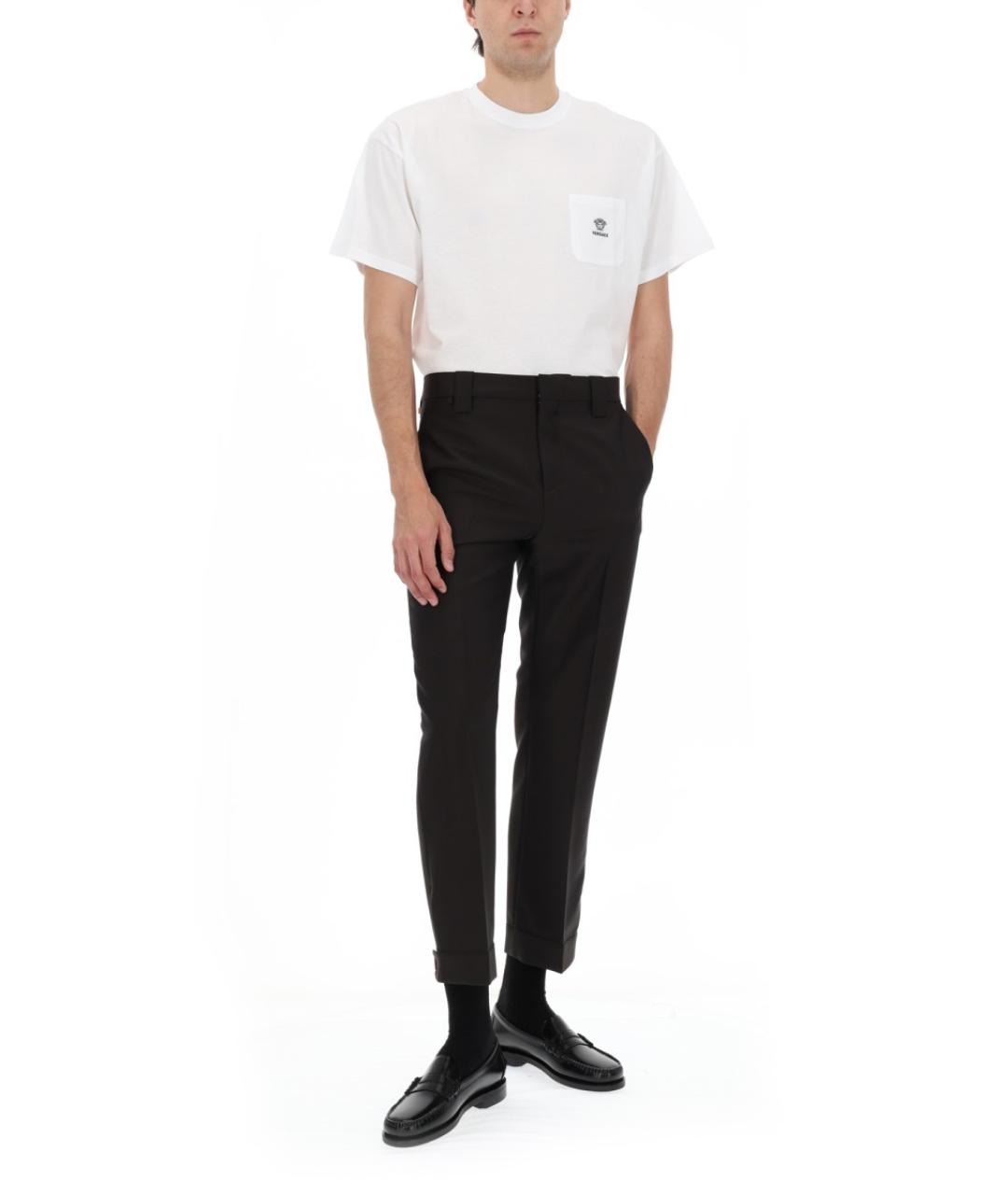 VERSACE Белая хлопковая футболка, фото 2