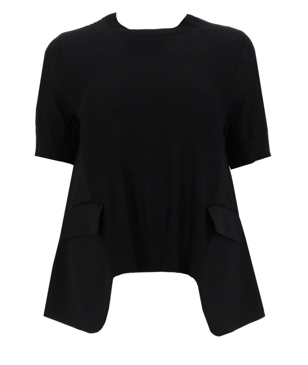 SACAI Черный хлопковый джемпер / свитер, фото 1