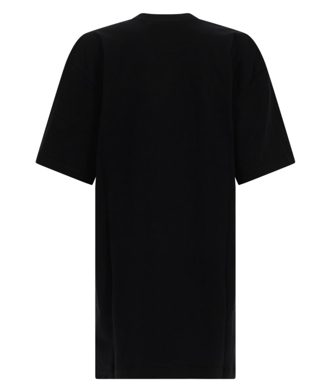 MSGM Черное хлопковое повседневное платье, фото 2