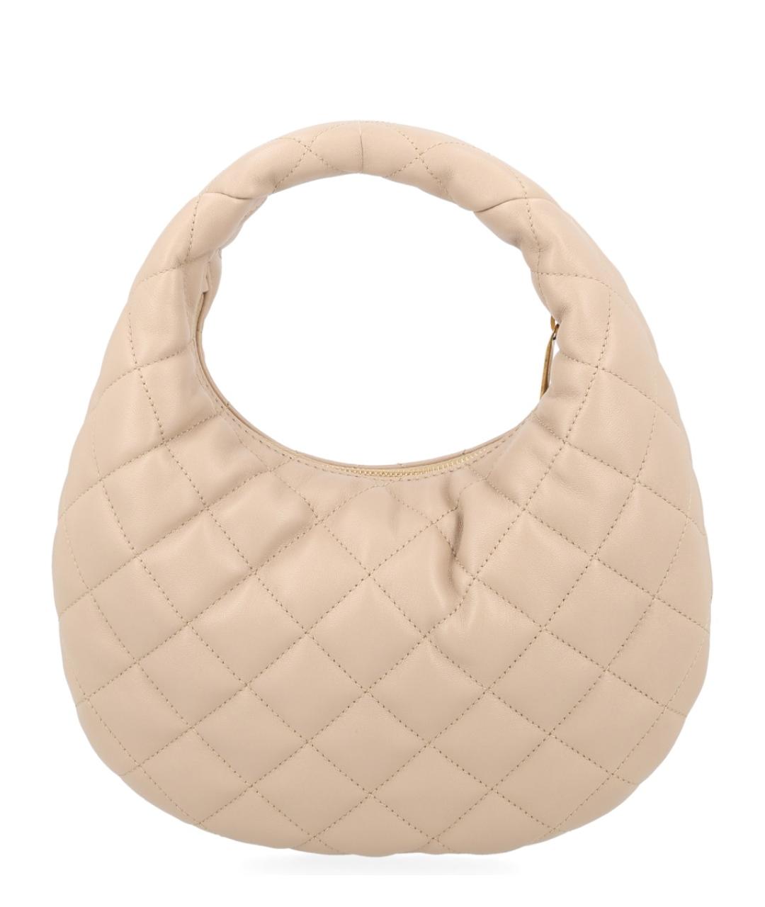 SAINT LAURENT Бежевая кожаная сумка через плечо, фото 2