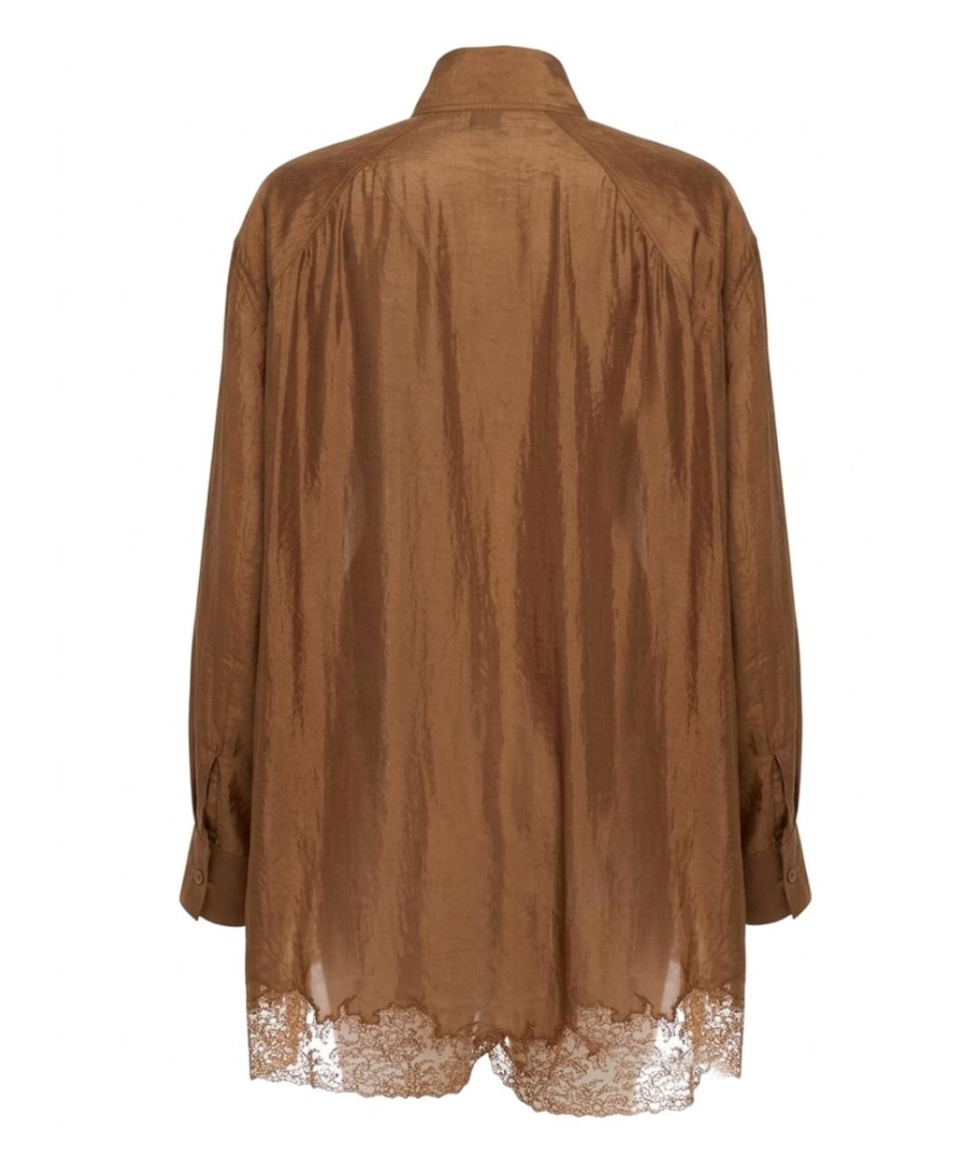 SAINT LAURENT Коричневый полиэстеровый комбинезон, фото 2