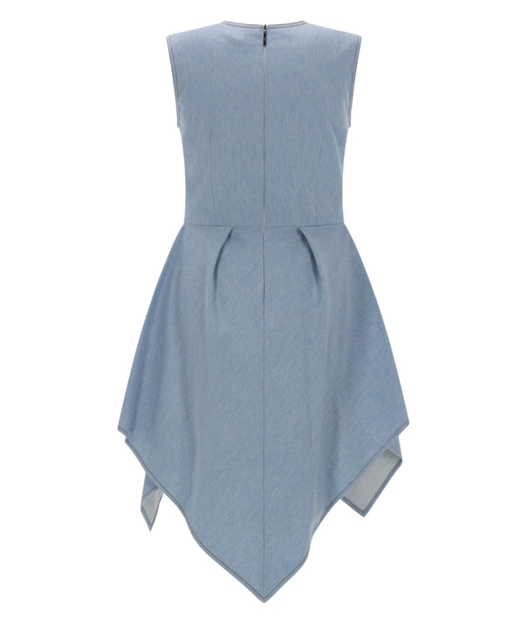 MSGM Голубое хлопковое повседневное платье, фото 2