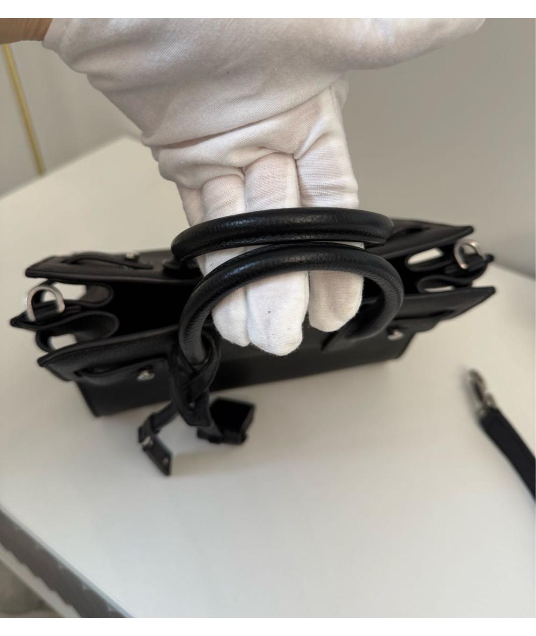 SAINT LAURENT Черная кожаная сумка через плечо, фото 8