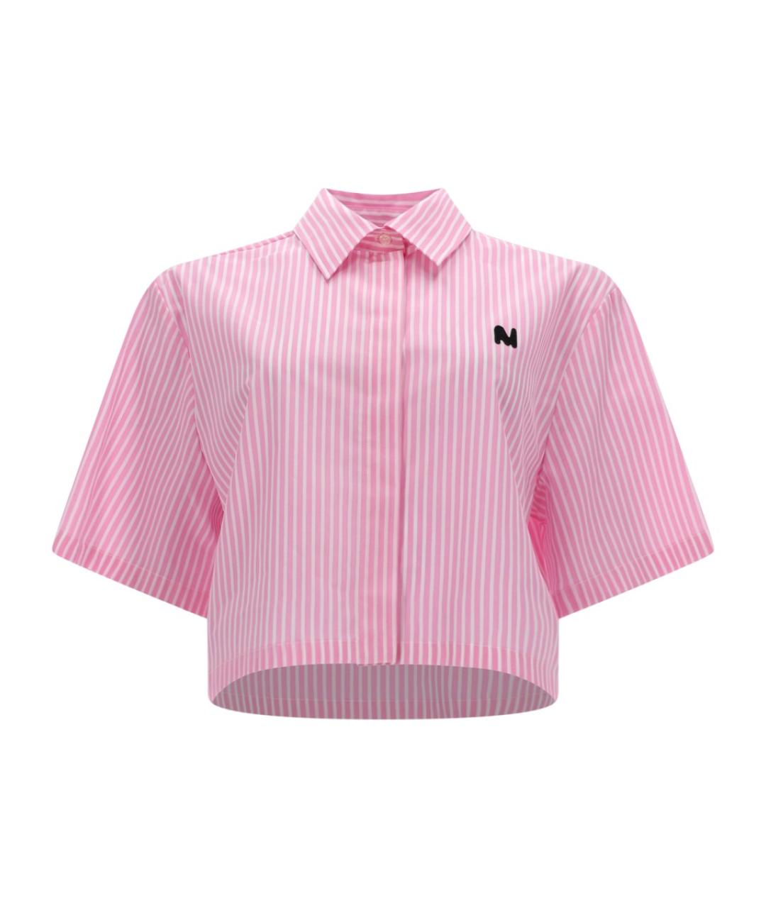 MSGM Розовая хлопковая рубашка, фото 1