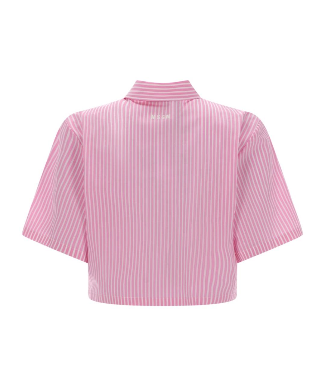 MSGM Розовая хлопковая рубашка, фото 2