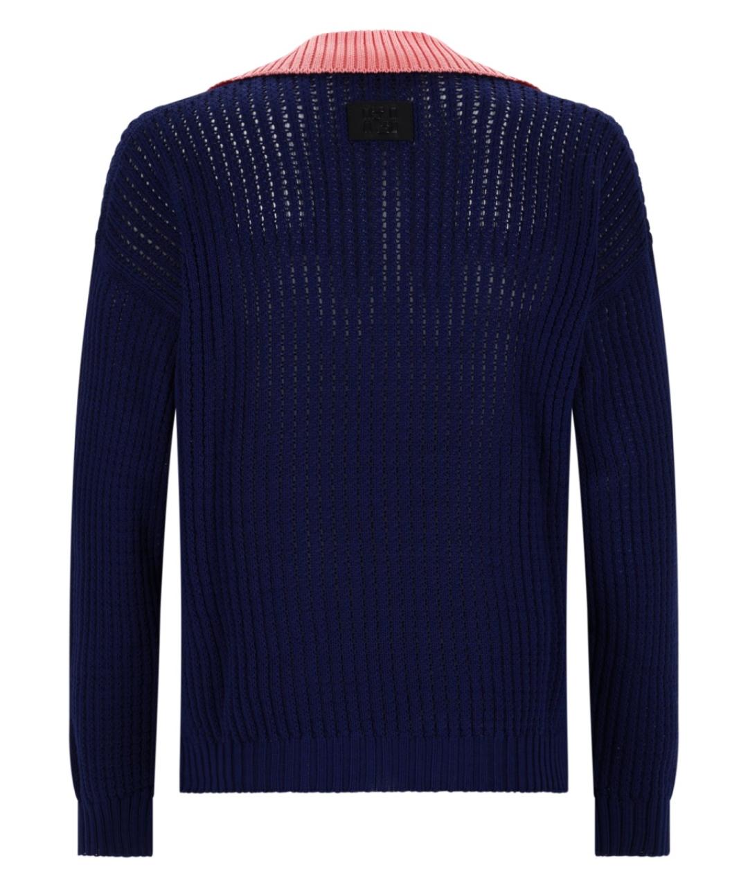 FENDI Темно-синий хлопковый джемпер / свитер, фото 2