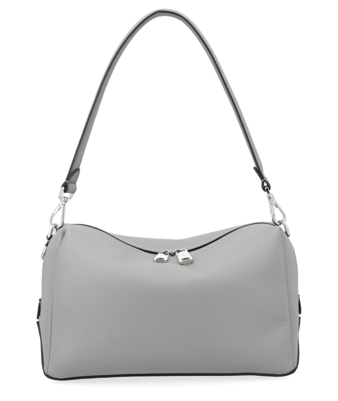 FENDI Серая кожаная сумка на плечо, фото 1