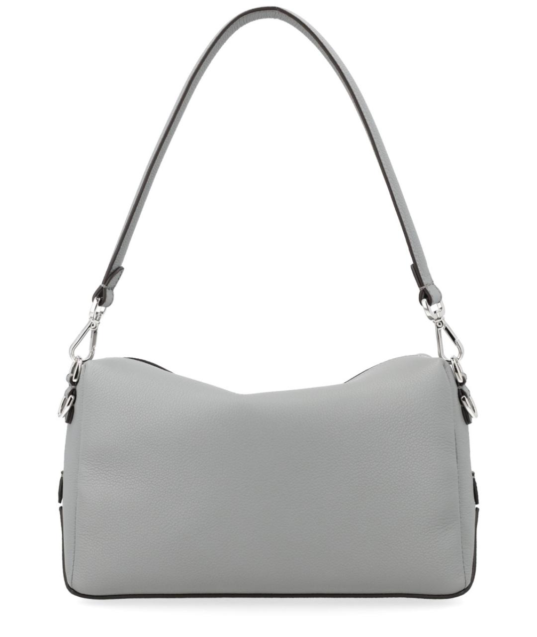 FENDI Серая кожаная сумка на плечо, фото 2