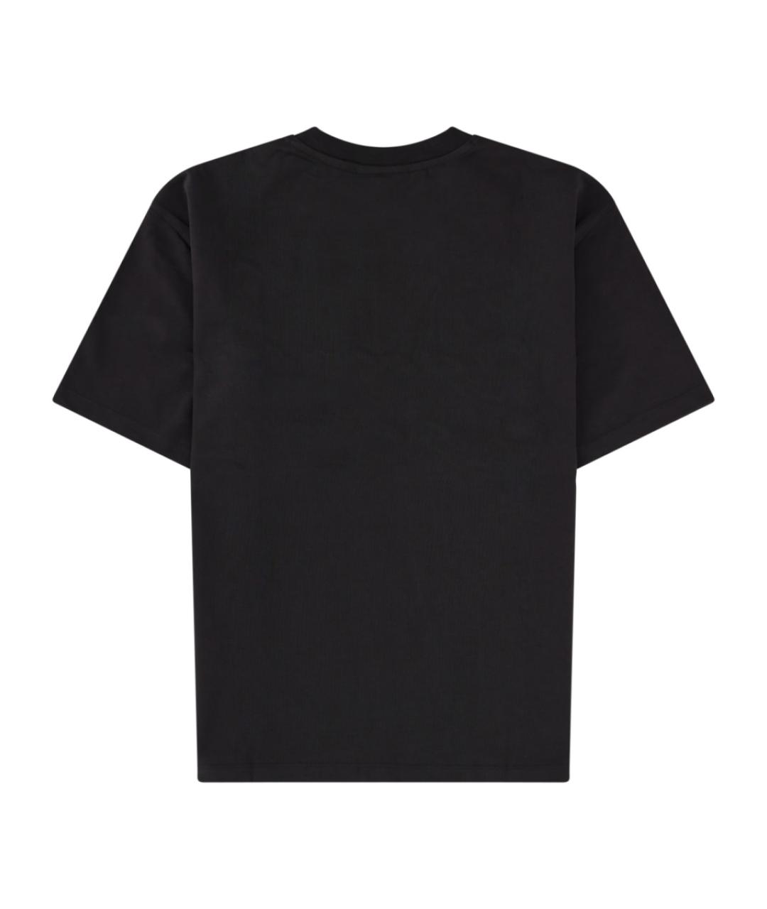 GANNI Черная хлопковая футболка, фото 2