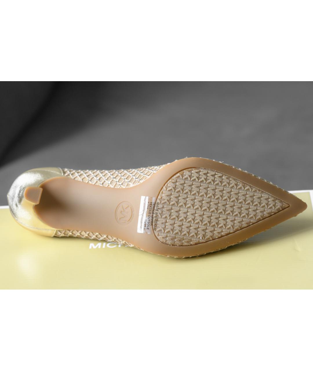 MICHAEL KORS Золотые туфли из искусственной кожи, фото 6