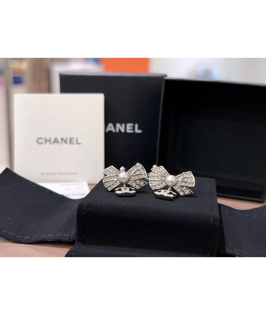 CHANEL Серебряные серьги, фото 6