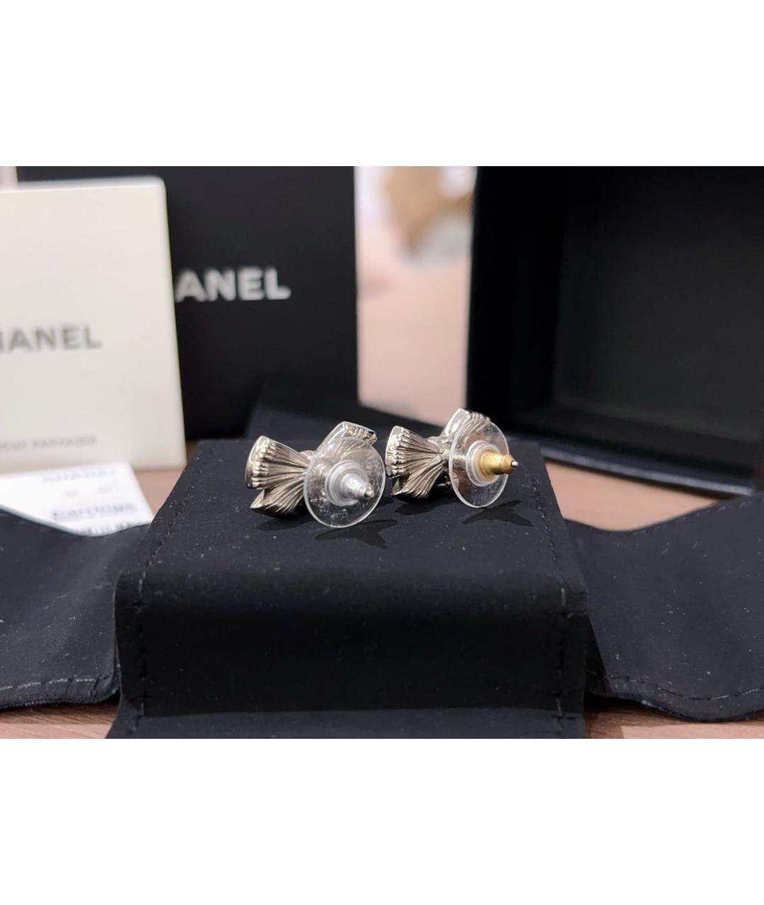 CHANEL Серебряные серьги, фото 4
