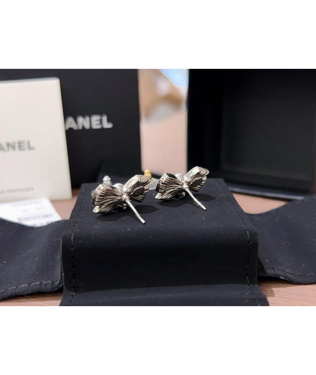 CHANEL Серебряные серьги, фото 5
