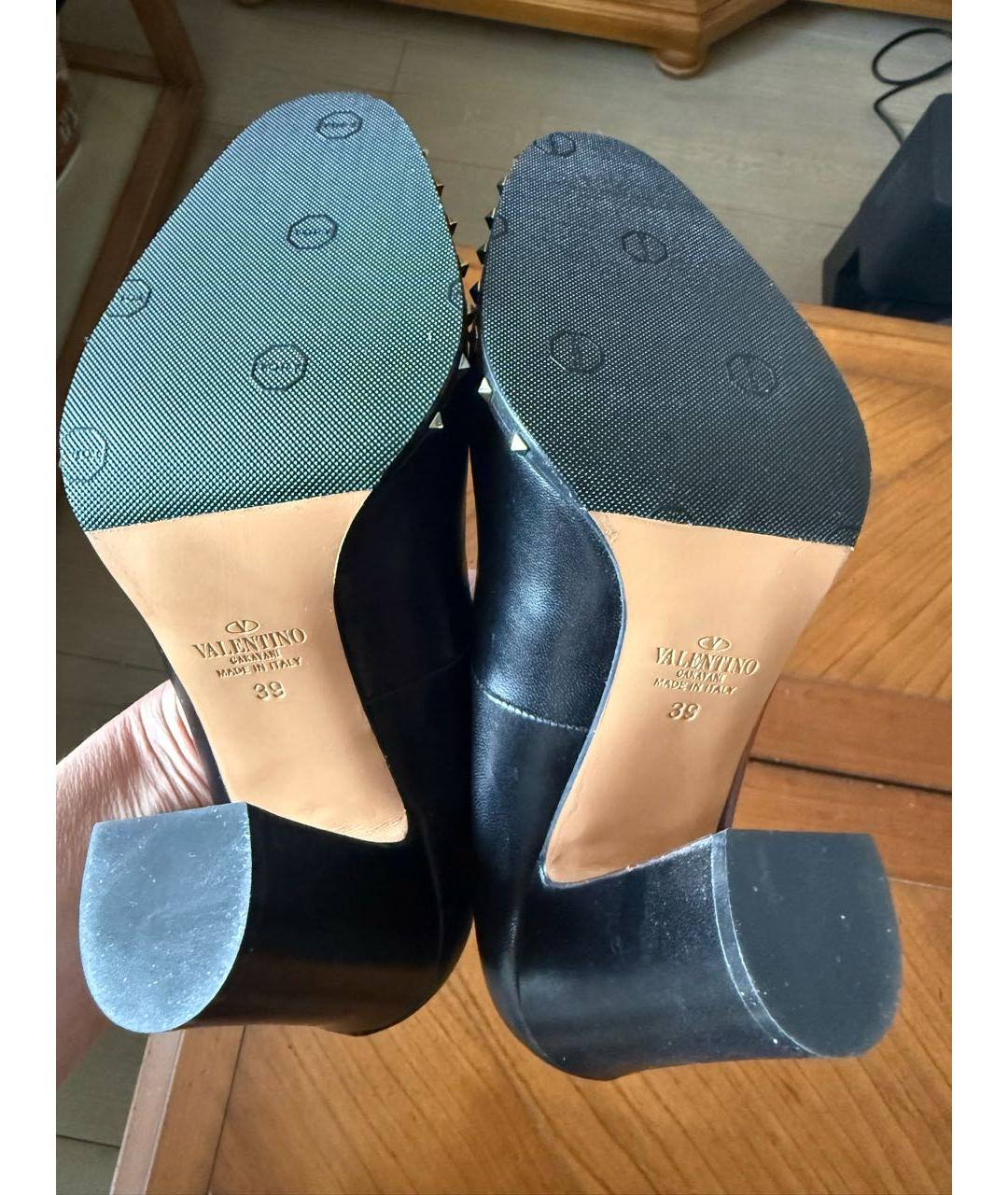 VALENTINO Черные кожаные туфли, фото 3