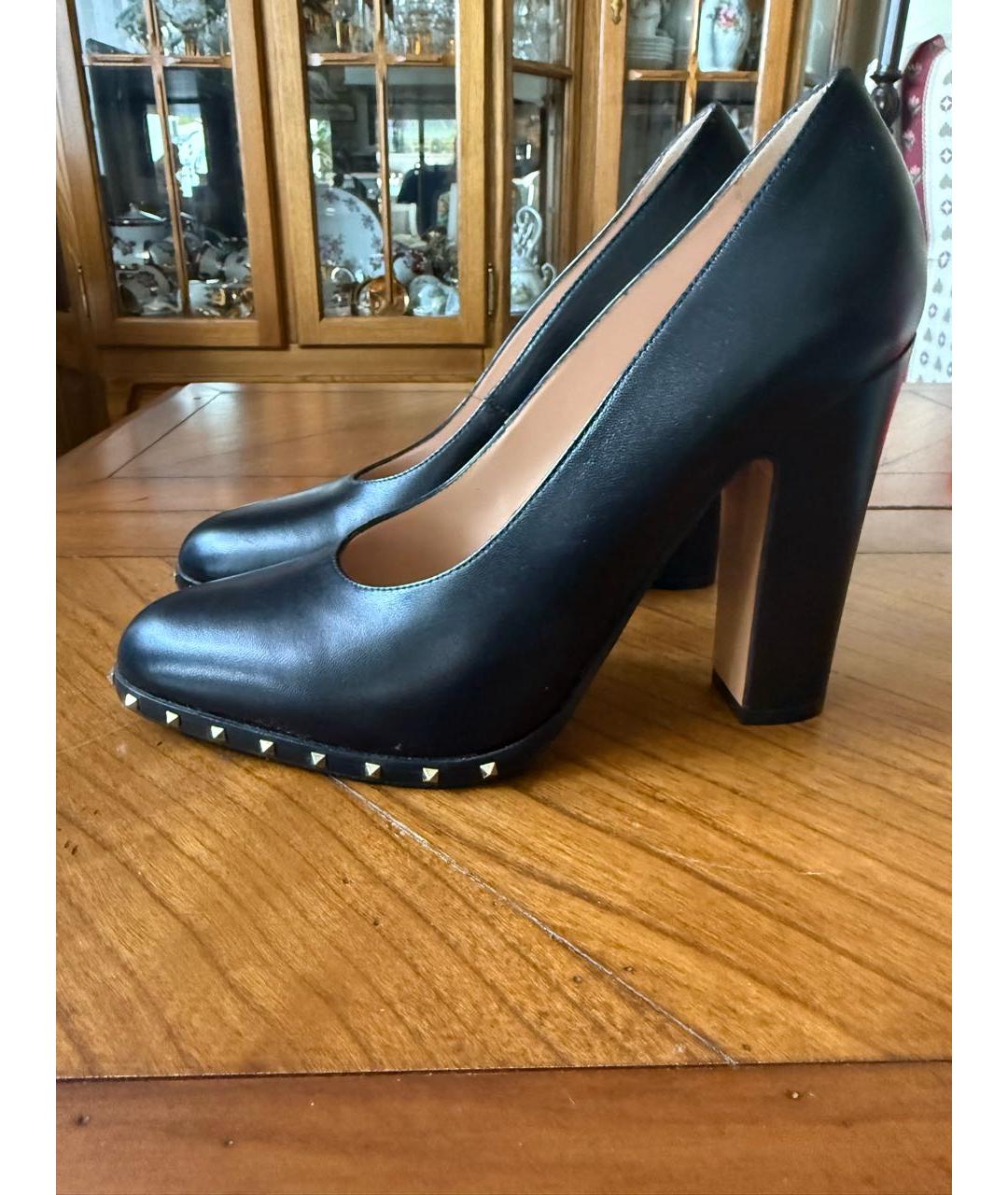 VALENTINO Черные кожаные туфли, фото 5