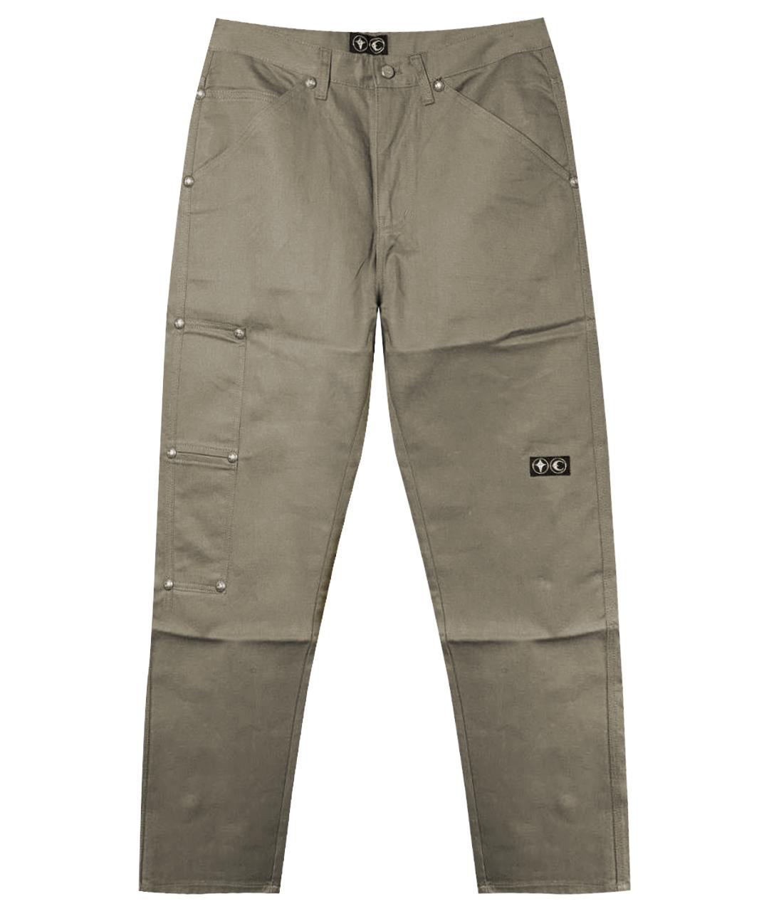 THUG CLUB Антрацитовые хлопковые прямые джинсы, фото 1