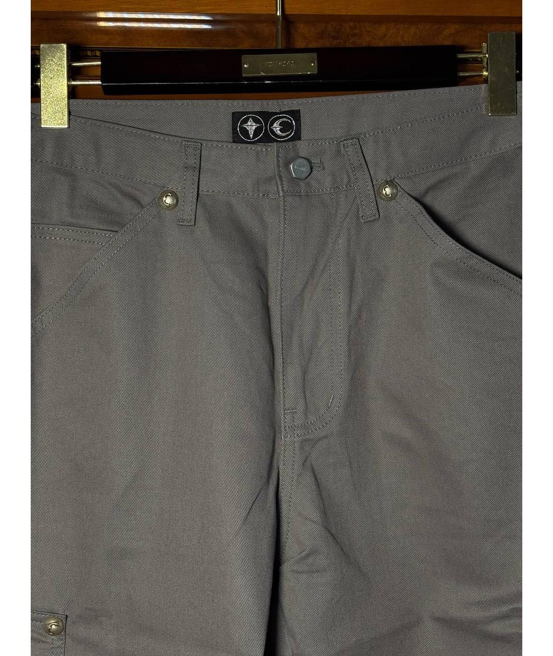 THUG CLUB Антрацитовые хлопковые прямые джинсы, фото 6