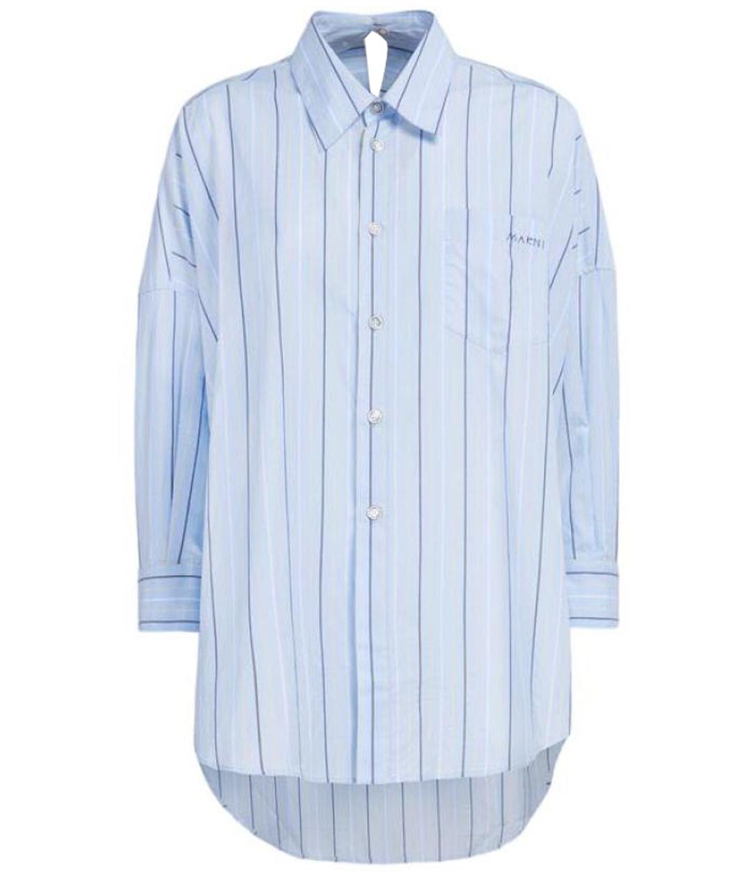 MARNI Голубая хлопковая рубашка, фото 1