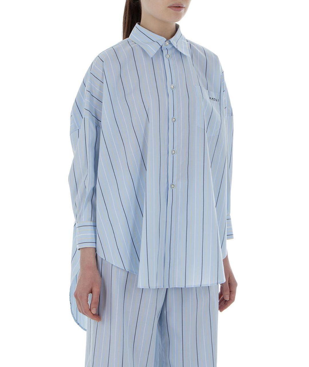 MARNI Голубая хлопковая рубашка, фото 4