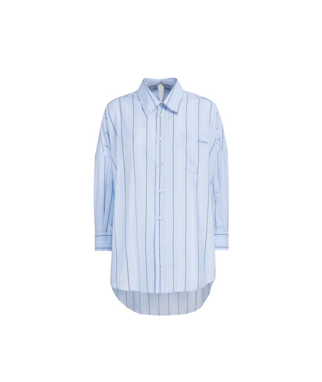 MARNI Голубая хлопковая рубашка, фото 5