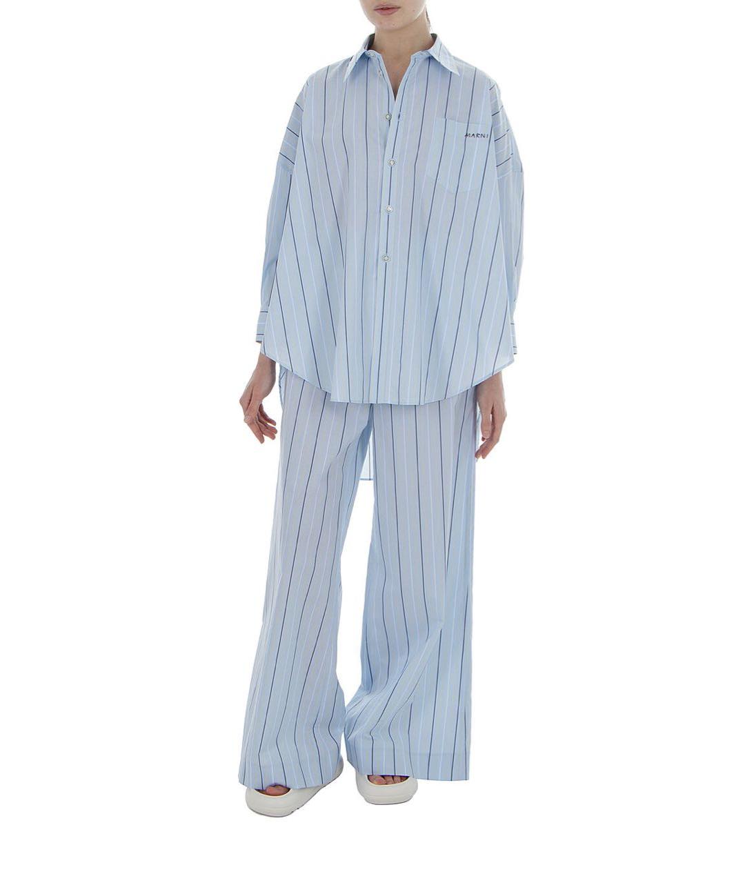 MARNI Голубая хлопковая рубашка, фото 3