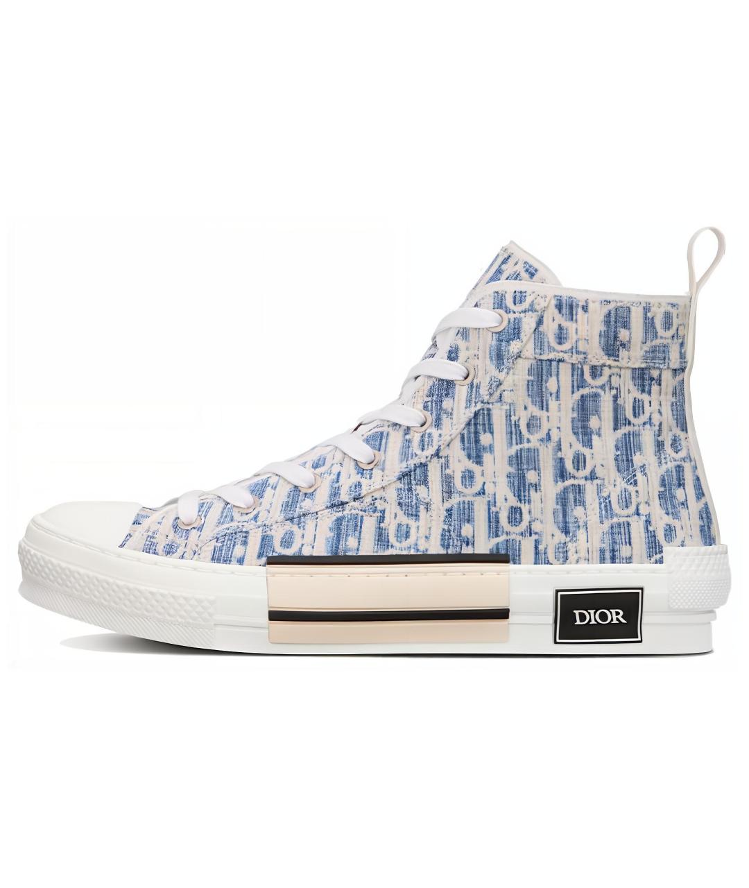 CHRISTIAN DIOR Голубые высокие кроссовки / кеды, фото 2