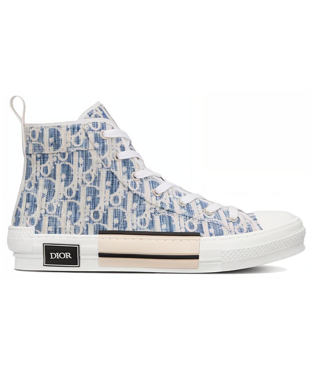 CHRISTIAN DIOR Голубые высокие кроссовки / кеды, фото 1