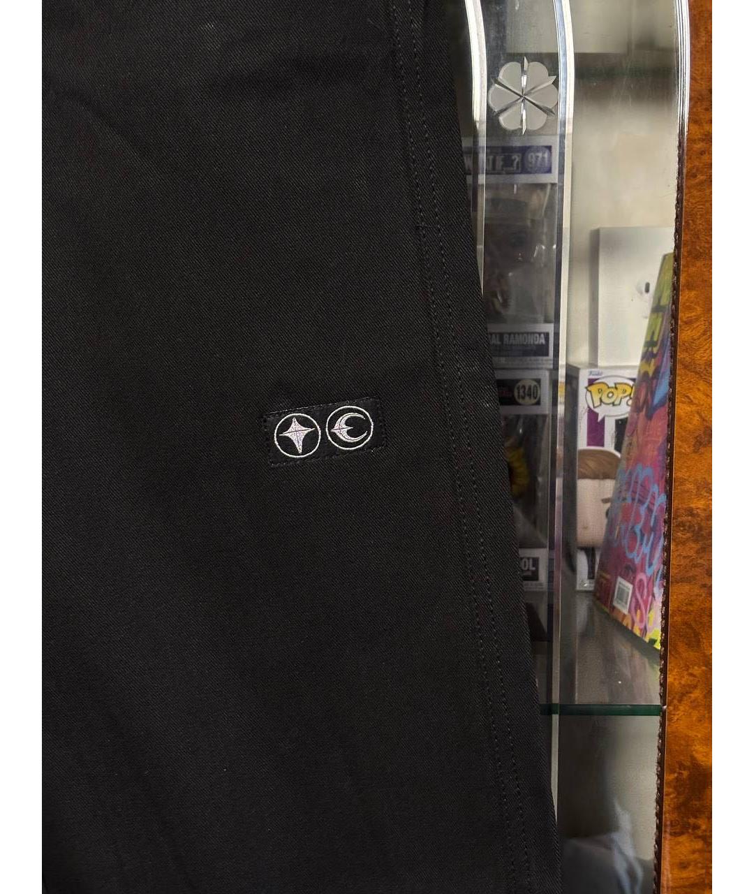 THUG CLUB Черные хлопковые прямые джинсы, фото 4