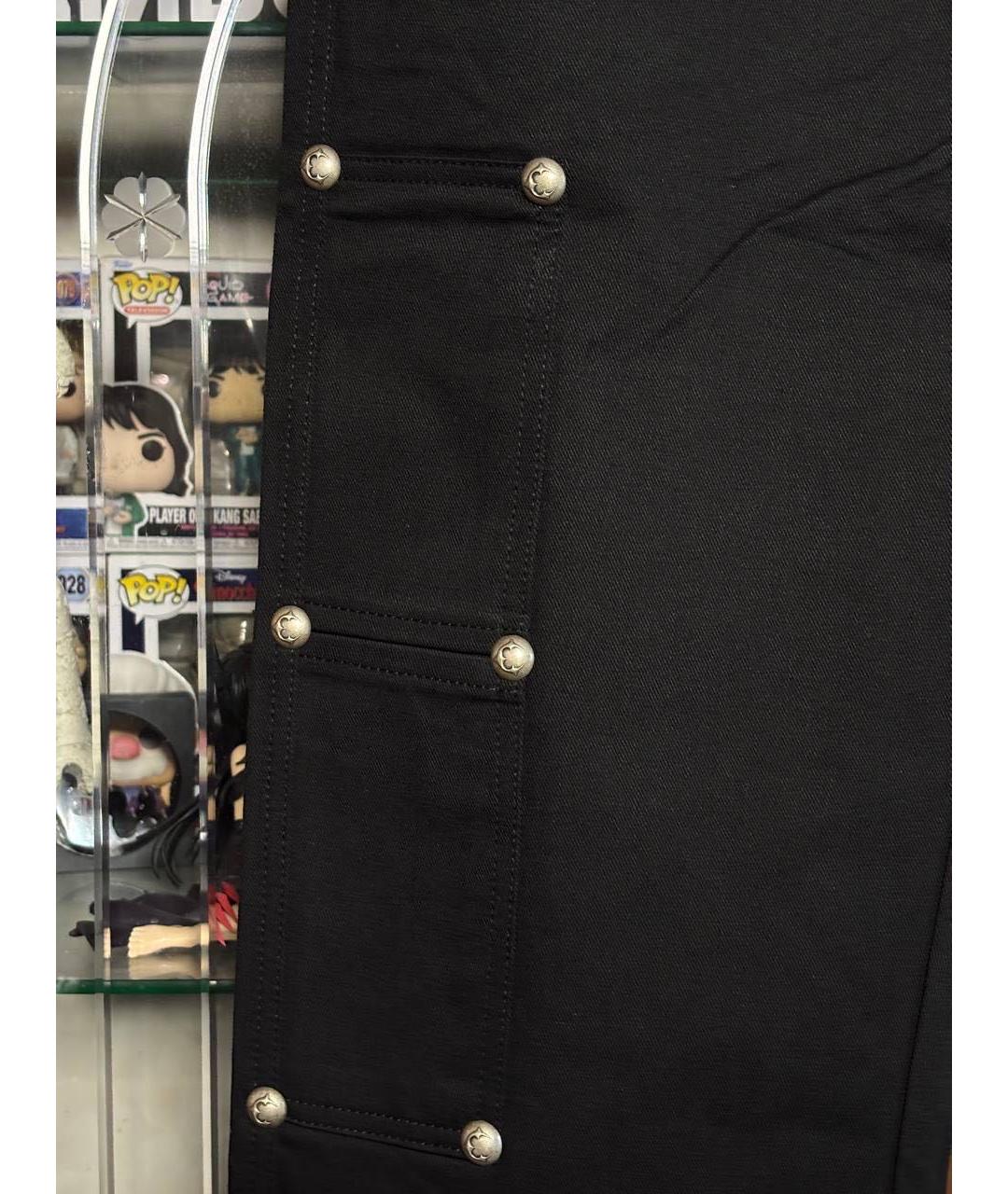 THUG CLUB Черные хлопковые прямые джинсы, фото 3