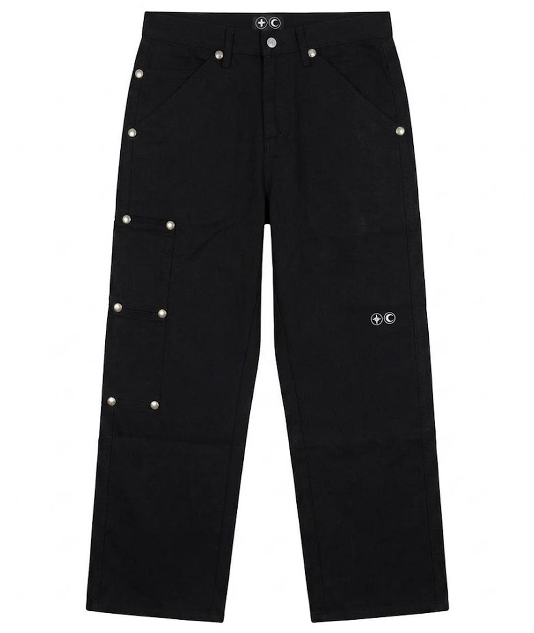 THUG CLUB Черные хлопковые прямые джинсы, фото 1