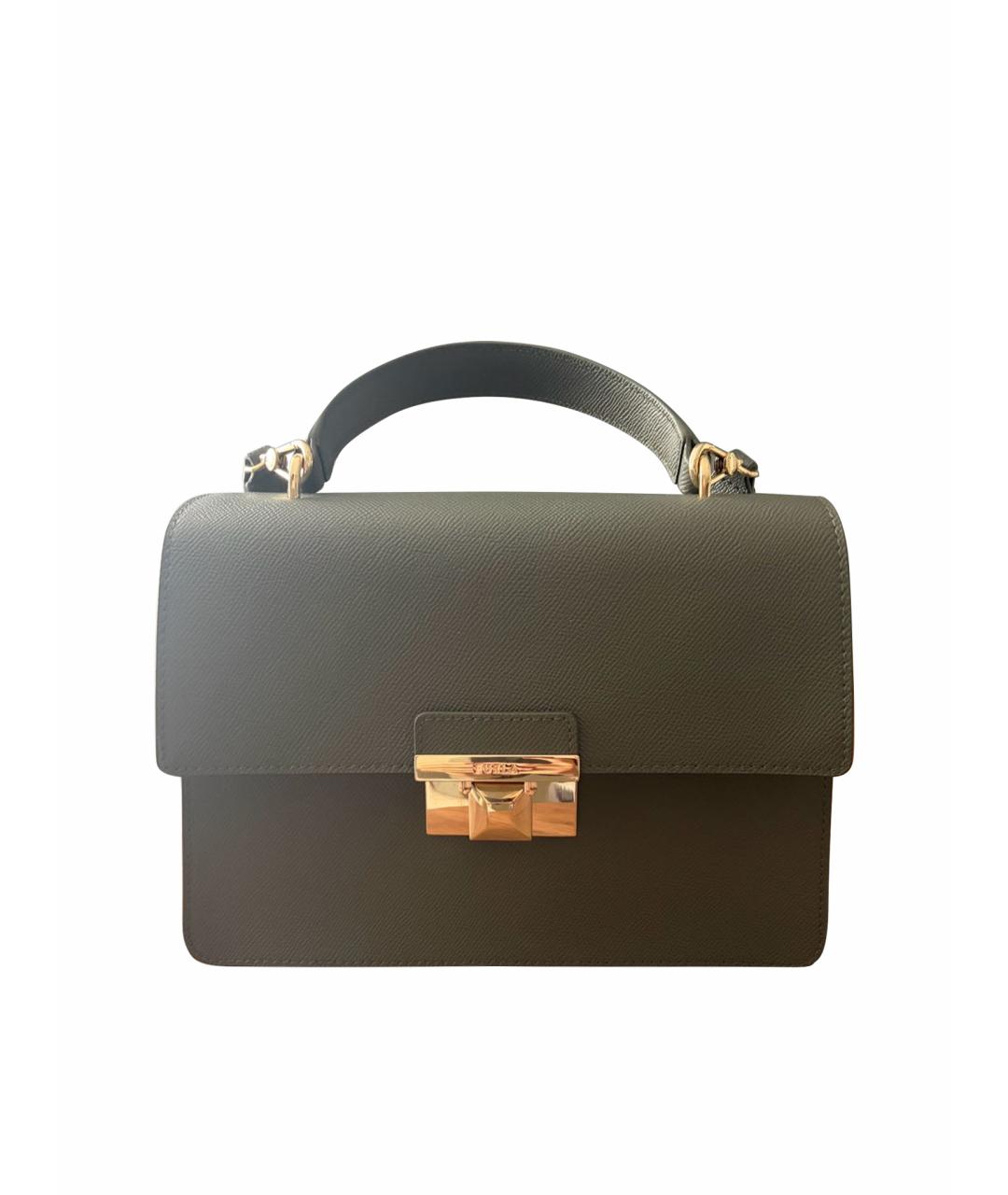 FURLA Зеленая сумка через плечо из экзотической кожи, фото 1