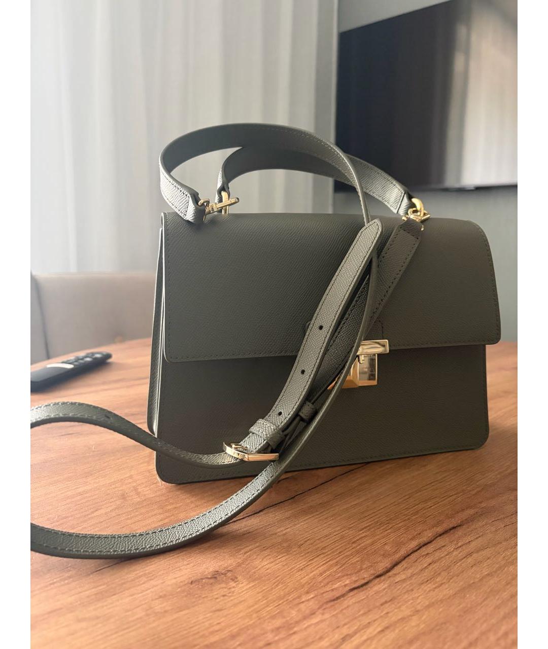 FURLA Зеленая сумка через плечо из экзотической кожи, фото 2