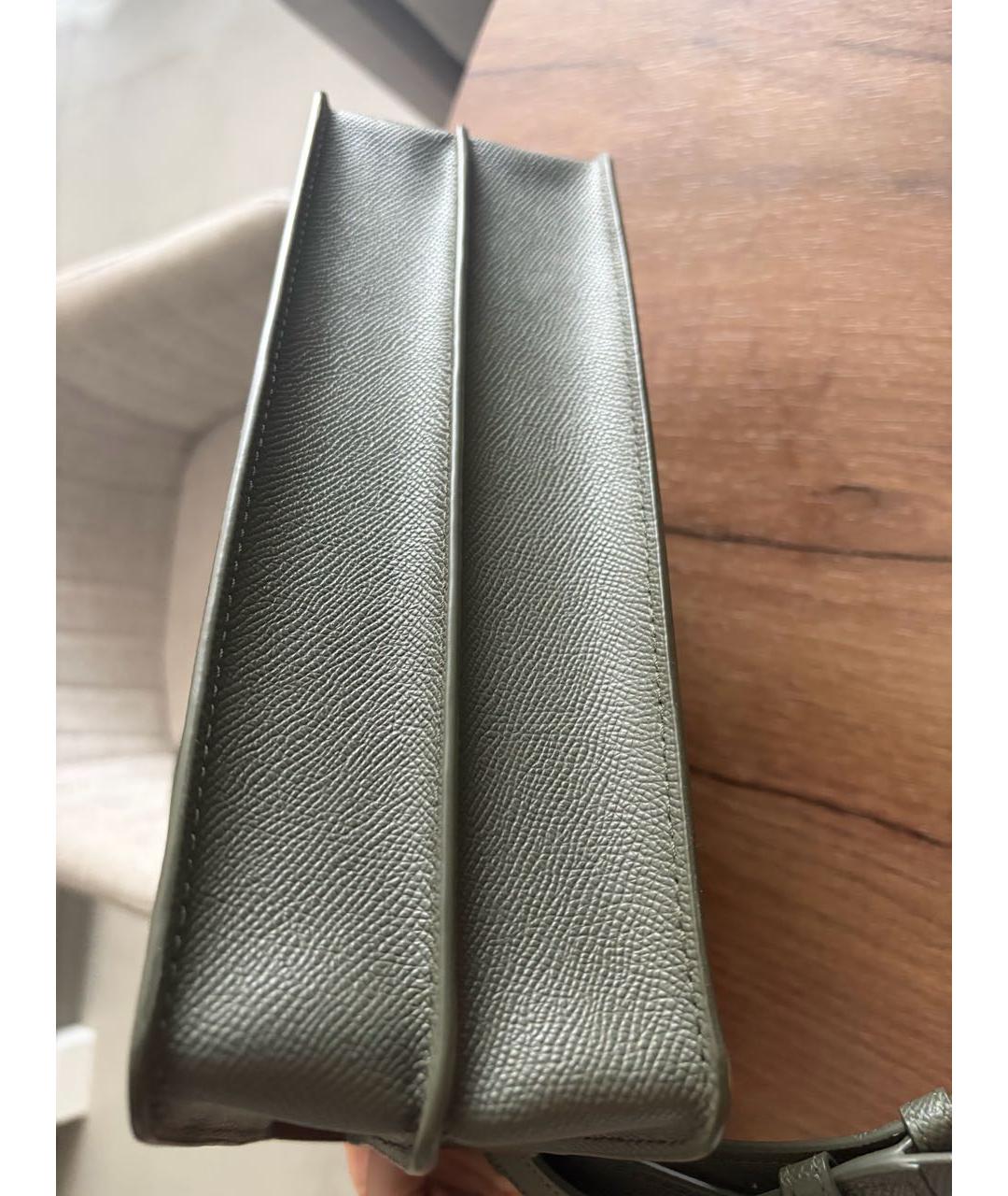 FURLA Зеленая сумка через плечо из экзотической кожи, фото 5